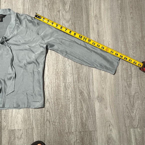 Banana Republic light blue silk blouse - Picture 7 of 17